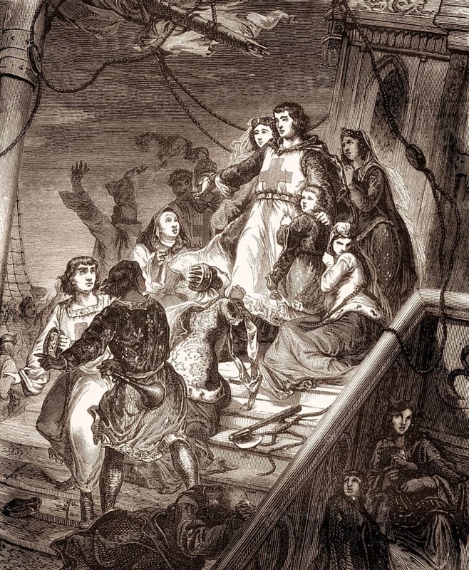 The departure from Aigues-Mortes of King Louis IX for the Seventh Crusade