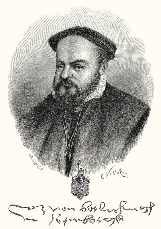 Portrait of Gottfried Goetz von Berlichingen zu Hornberg, 1480, 1562, a Frankish kingdom knight