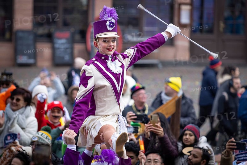 The Frankfurt Shrove Tuesday Parade moves across the Römerberg in Frankfurt am Main, Römerberg, Frankfurt am Main, Hesse, Germany