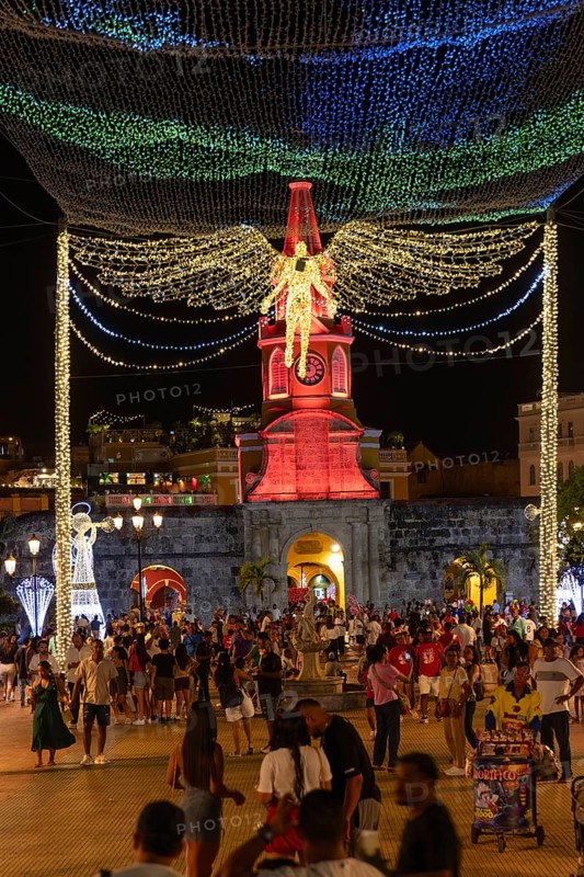 Christmas decorations, Cartagena, Colombia