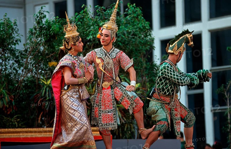 Thai drama performance, Bangkok, Thailand, December 2002, vintage, retro, old, historical