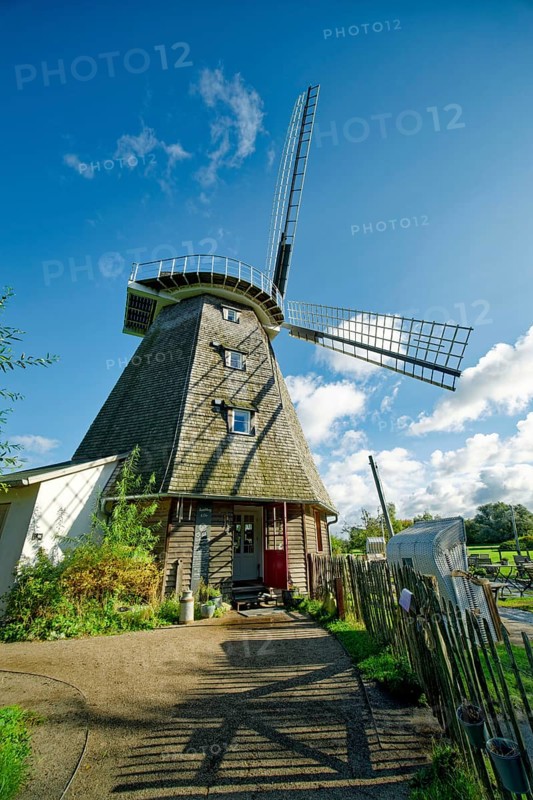 Ahrenshooper Mühle, Ahrenshoop mill with café, holiday flat, gallery, Ahrenshoop, Fischland-Darß-Zingst peninsula, Baltic Sea, Mecklenburg-Western Pomerania, Germany