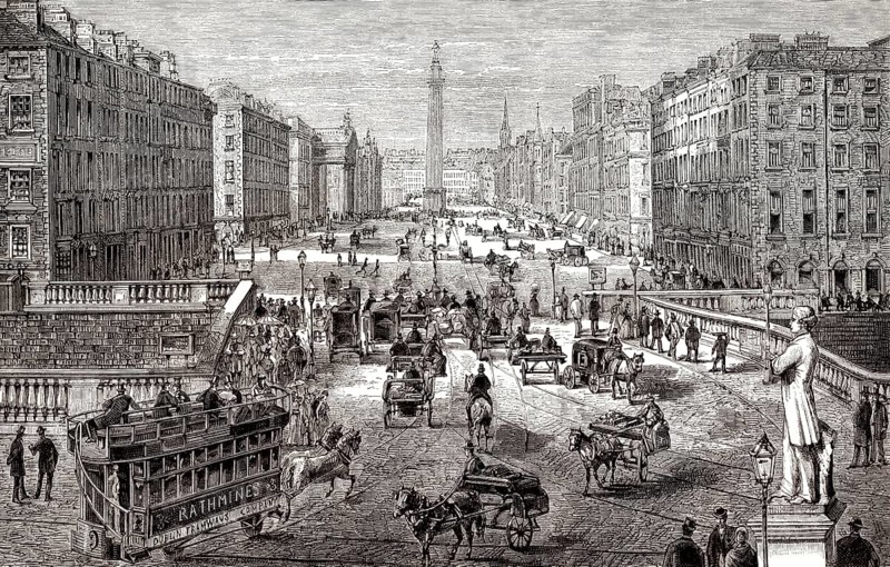 Stadtbild von Dublin, 19. Jahrhundert