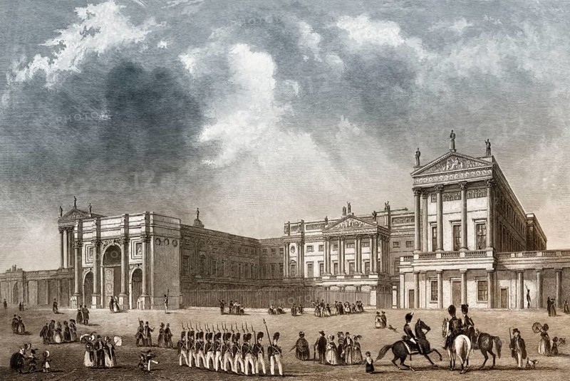 Buckingham Palace, London, England, after John Woods, ca 1850