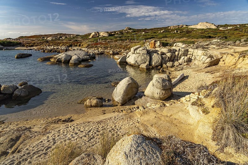 Small beach at Punta di Spanu near Lumio, Corsica, France