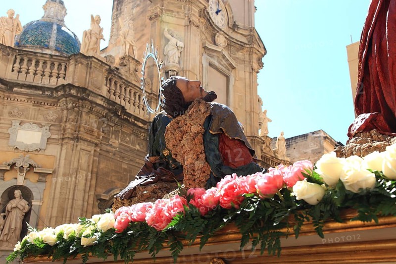 Sicily, Trapani, Good Friday mystery procession La Processione dei Misteri, during the procession with the mysteries through the old town