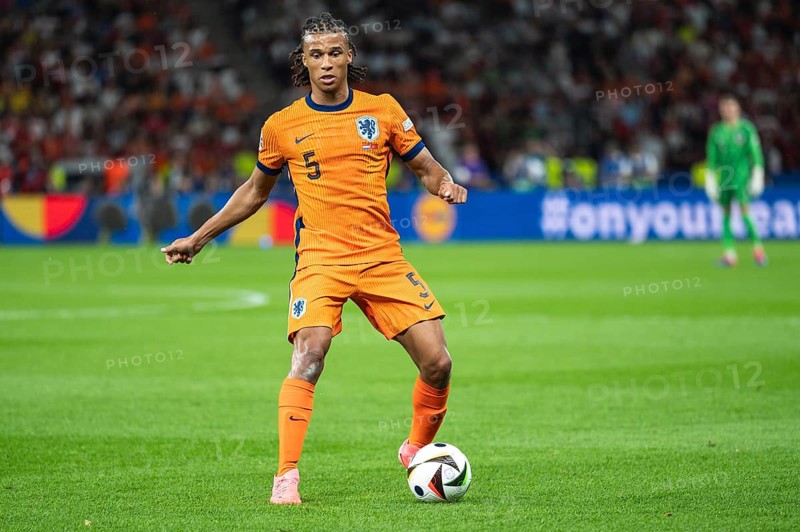 BERLIN, GERMANY - JULY 6, 2024: Euro 2024 quarterfinal match Nederlands vs Turkey (Turkiye) 2:1. In action Nathan Ake