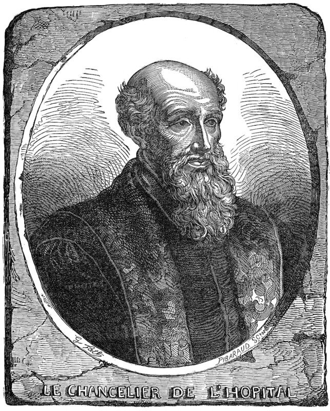 Michel de l'Hôpital or l'Hospital, 1507 – 1573, a French statesman