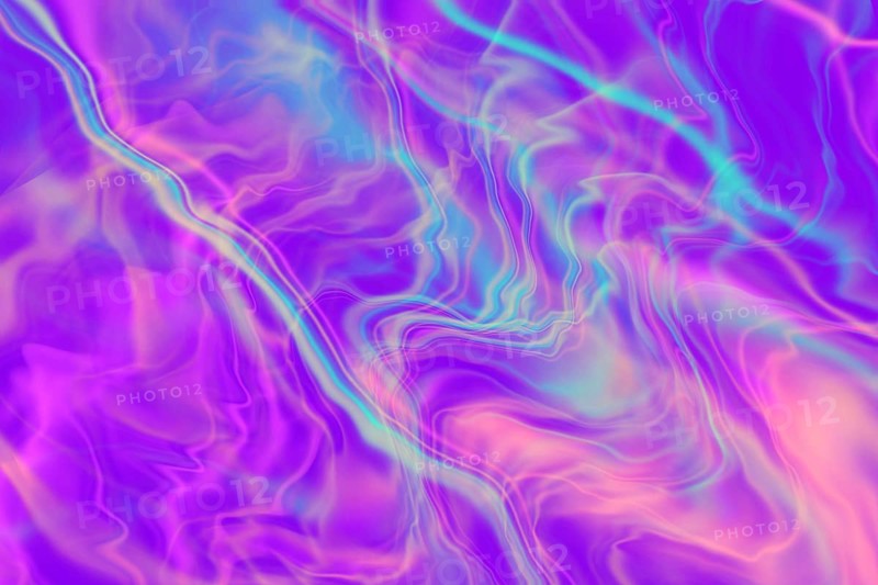 A captivating abstract design featuring iridescent swirls of vibrant purple, blue, and pink hues. The smooth, fluid patterns create a mesmerizing and dreamlike effect