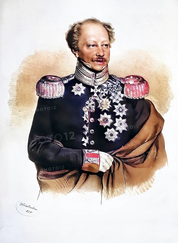 Friedrich Karl Freiherr von Tettenborn (born 19 February 1778 in the then Baden part of the County of Sponheim, died 9 December 1845 in Vienna) was a cavalry general in the Wars of Liberation and a politician from Baden, Historical, digitally restored reproduction from a 19th century original, Record date not stated