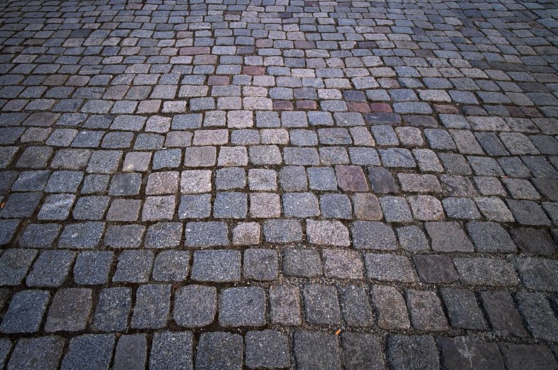 Cobblestones, paving stones, old town, Bad Wimpfen, Kraichgau, Baden-Württemberg, Germany