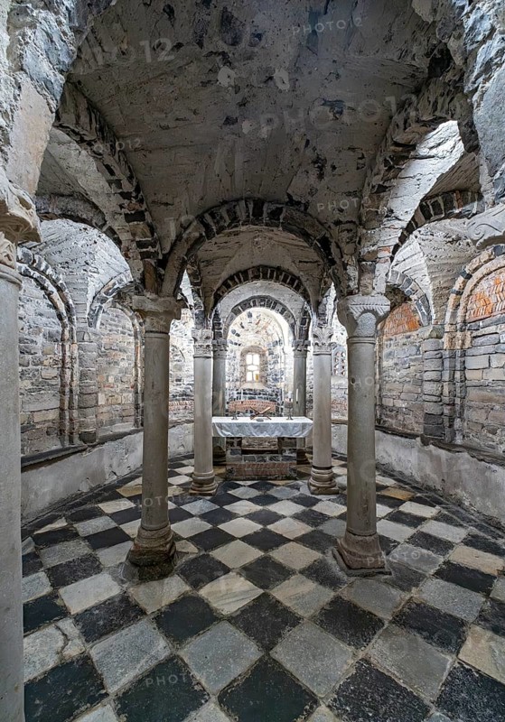Crypt, Church of Santo Stefano, Lenno, Lake Como, Lago di Como, Italy