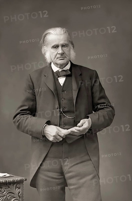 Thomas Henry Huxley, 1825 – 1895, English biologist and anthropologist, specialized in comparative anatomy, digitally edited according to a photography by Daniel Downey