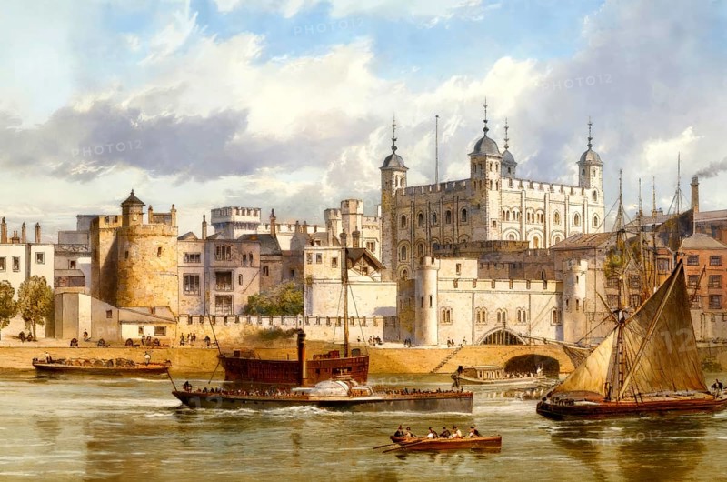 Tower of London, Her Majesty's Royal Palace and Fortress, a historic castle located on the north bank of the River Thames in central London, 19th century