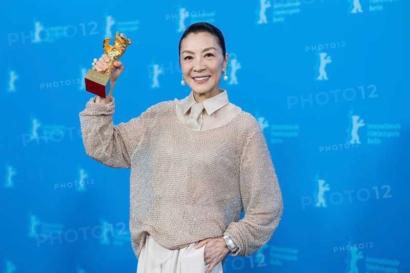 Michelle Yeoh with the Golden Bear at the photo call at the Hyatt Hotel Berlin on 13.02.2026. The 76th Berlin International Film Festival will take place from February 12 to 22, 2026