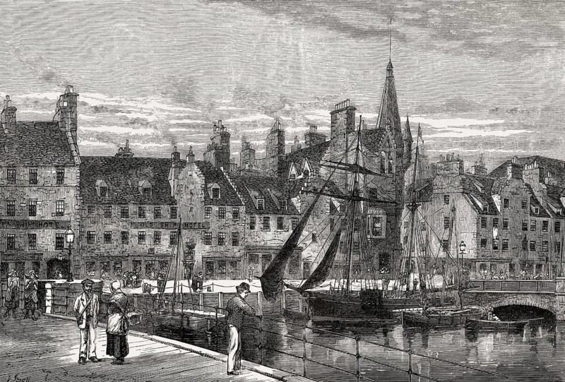 The Shore of Leith, Edinburgh, Scotland, 19th century