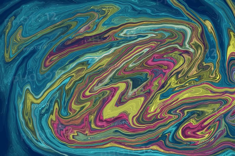 This image features a mesmerizing swirl of abstract art, showcasing vibrant colors blending seamlessly in fluid patterns, creating a dynamic and hypnotic visual experience