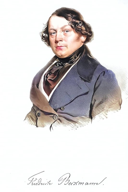 Friedrich Beckmann (born 13 January 1803 in Breslau, died 7 September 1866 in Vienna) was a German comedian, Historical, digitally restored reproduction from a 19th century original, Record date not stated