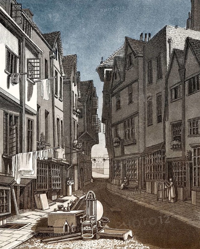 A view of the Little Sanctuary from West End, Westminster, London, UK, 1807