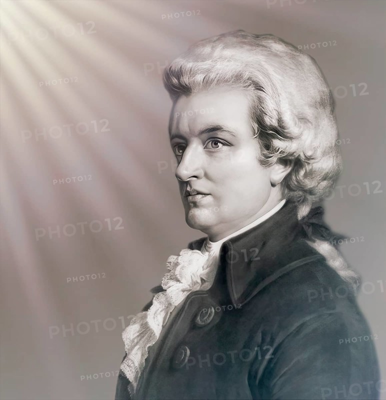 Wolfgang Amadeus Mozart, 1756 – 1791, composer of classical music, First Viennese School, digitally edited