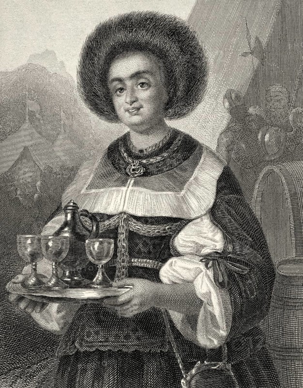 Justine Segedin, Gustel von Blasewitz, character from the drama Wallenstein by Friedrich Schiller, 1759 - 1805