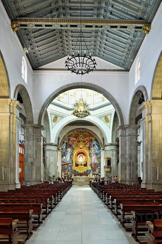 Interior view of the Basilica de Nuestra Senora de Candelaria, pilgrimage church, Candelaria, Tenerife, Canary Islands, Spain