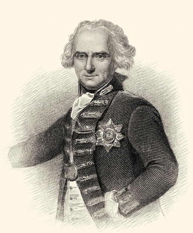 Admiral Alexander Hood, 1. Viscount Bridport, 1726-1814, ein Offizier der britischen Royal Navy