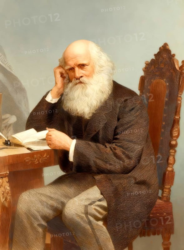 William Cullen Bryant, 1794 - 1878, an American romantic poet, journalist