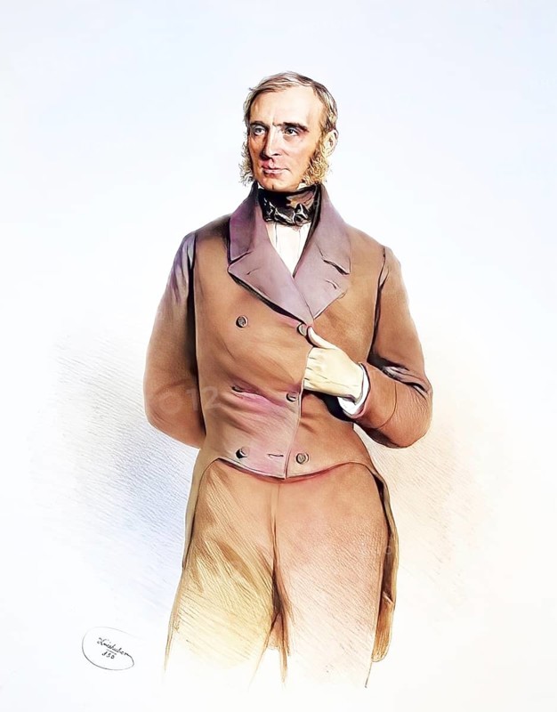 Johann Anton Freiherr von Brentano (1803, 1870), Head of Section and Privy Councillor, Historical, digitally restored reproduction from a 19th century original, Record date not stated