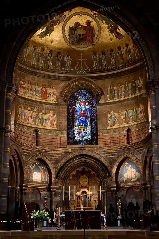 Altar of the Cathédrale Notre Dame de Strasbourg, Strasbourg Cathedral, Unesco World Heritage Site, Strasbourg, Département Bas-Rhin, Alsace, France