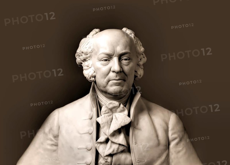 Bust of John Adams, 1735 - 1826, second President of the United States, digitally edited