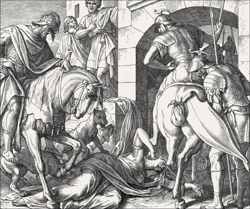Death of Jezebel, Old Testament, by Julius Schnorr von Carolsfeld