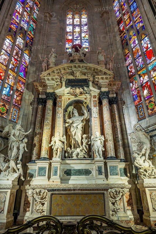Milan Cathedral from inside the church, Milan, Italy