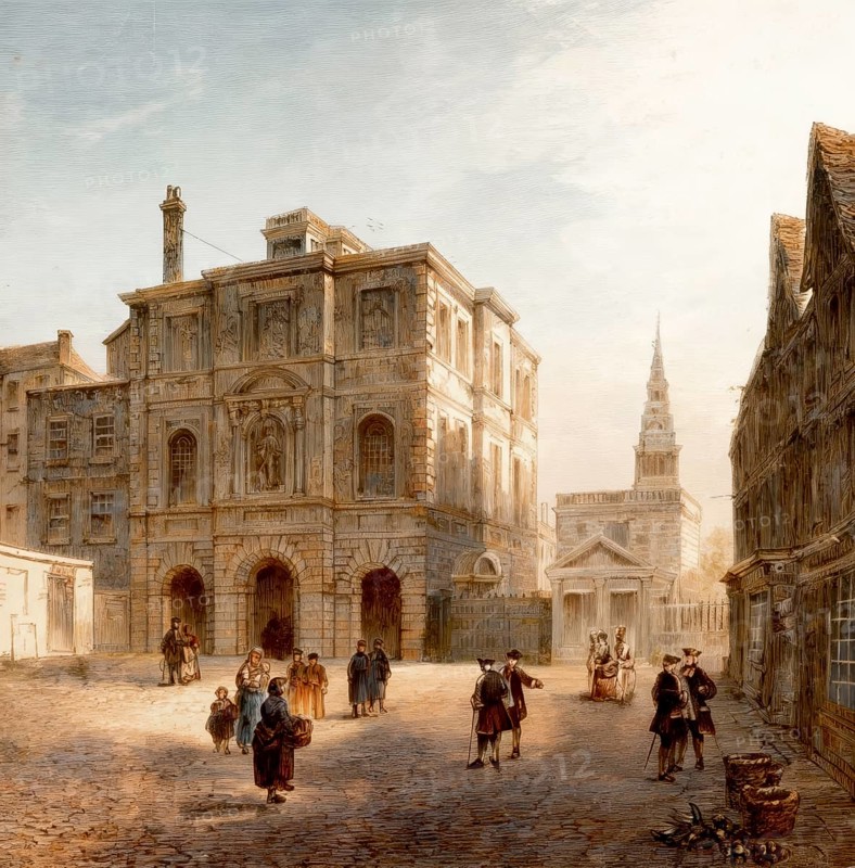 Christ's Hospital's building, 18th century, London, UK