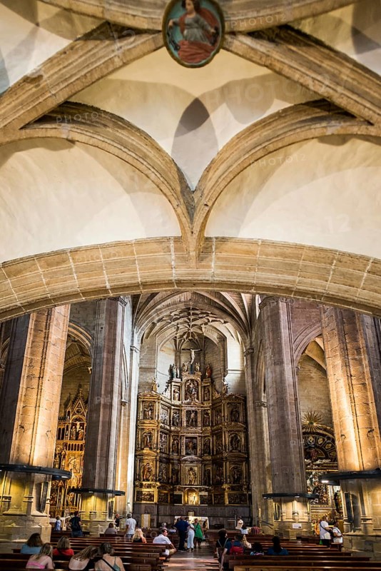 Church, interior view, Iglesia de San Vicente, San Sebastian, Donostia, Basque Country, Northern Spain, Spain