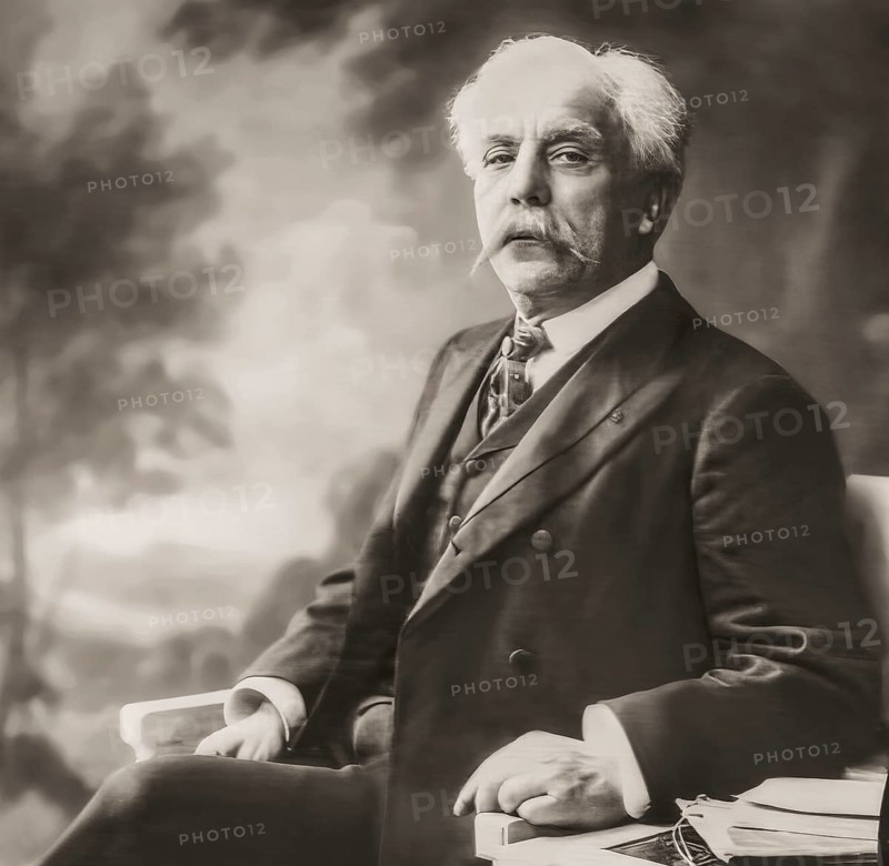 Portrait of Gabriel Urbain Fauré, 1845 – 1924, French composer, digitally edited according to a photograph by Nadar, 1905