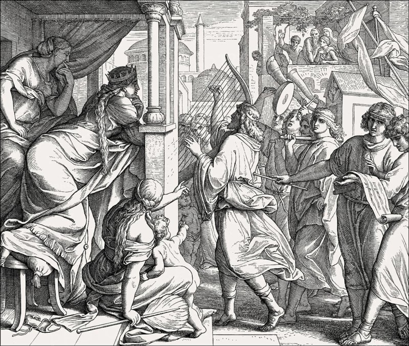 David bringing the ark of the covenant to jerusalem, Old Testament, by Julius Schnorr von Carolsfeld