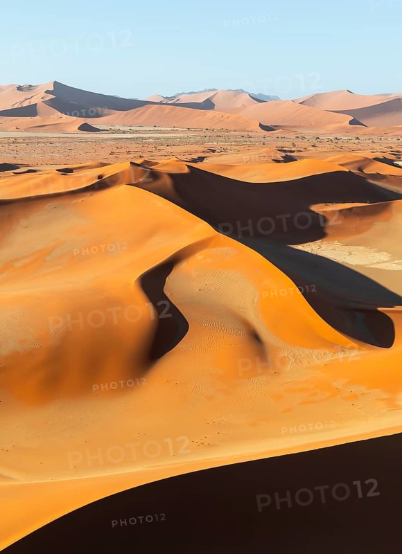 Aerial view, Dramatic sand dunes in the Namib Desert, Namib Naukluft Park, Namibia