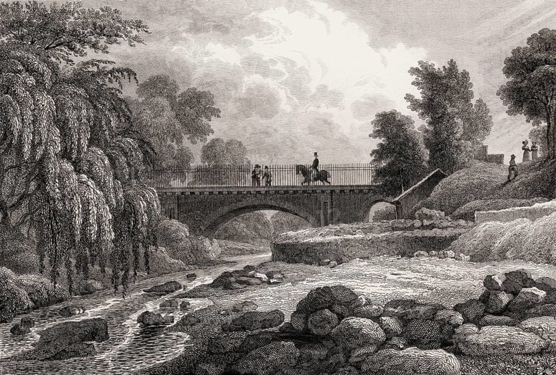 Stock Bridge, Water of Leith, Edinburgh, Scotland, 19th century, from Modern Athens by Th. H. Shepherd