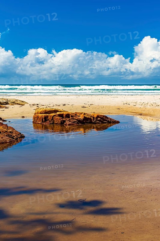 Paradisiacal beach in Serra Grande on the south coast of the state of Bahia