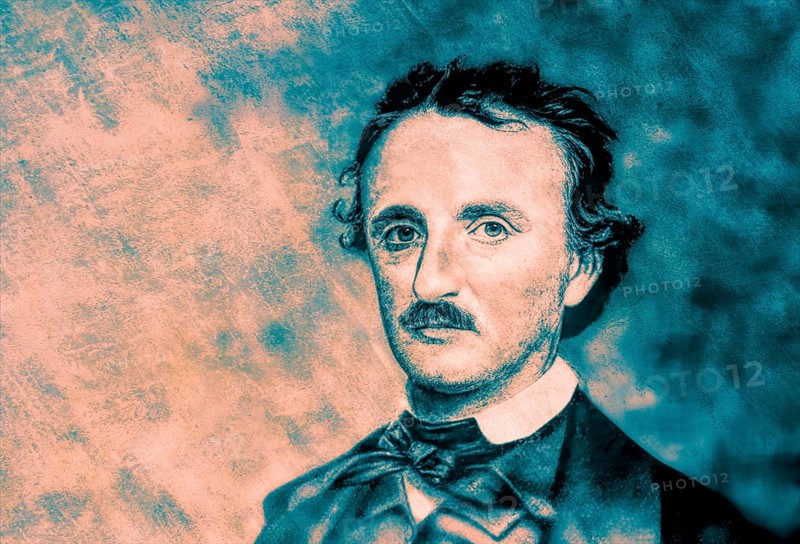 Portrait of Edgar Allan Poe, 1809 – 1849, American writer, digitally edited according to a photograph