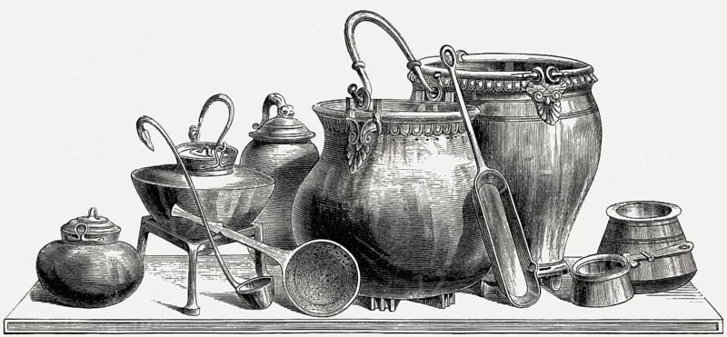 Kitchen instruments in ancient Rome