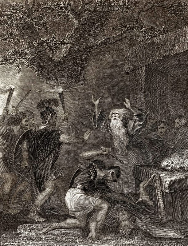 Das römische Massaker an den keltischen Druiden auf der Insel Anglesey im Jahr 61 nach Christus