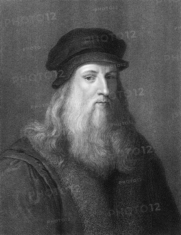Leonardo da Vinci, 1452 - 1519, Italian painter, sculptor, architect and engineer, Leonardo da Vinci, 1452 - 1519, italienischer Maler, Bildhauer, Architekt, Ingenieur