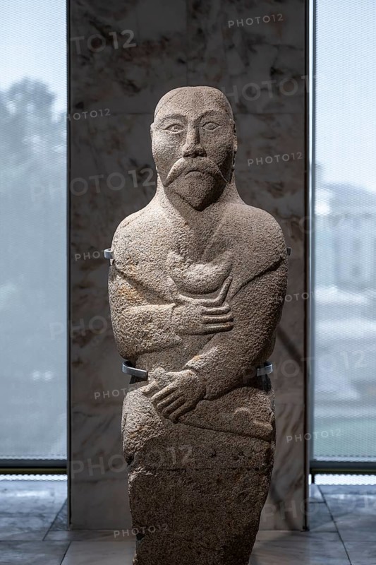 Balbal, exhibition in the State History Museum, interior view, Bishkek, Kyrgyzstan