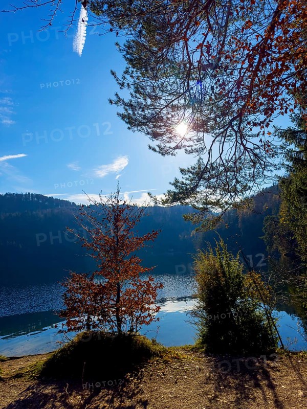 Autumn atmosphere at Hechtsee lake near Kufstein, Tyrol, Austria