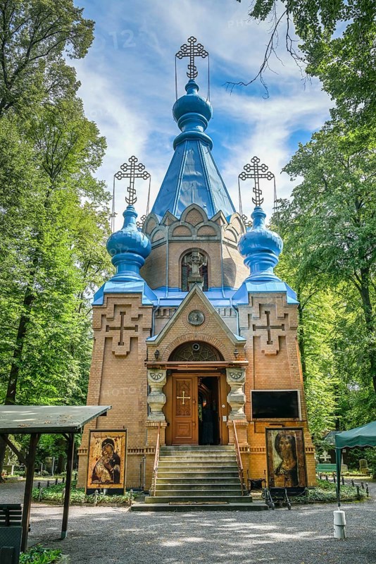 Chapel of the Russian Orthodox Church, St Constantine and Helena Church, Wittestraße, Tegel, Reinickendorf, Berlin, Germany