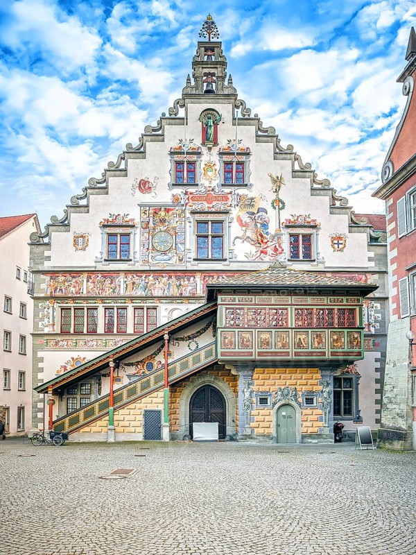A view of the Old Town Hall in Lindau, Germany
