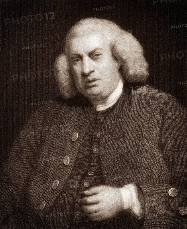 Samuel Johnson, 1709 - 1784, an English scholar, writer, poet and critic