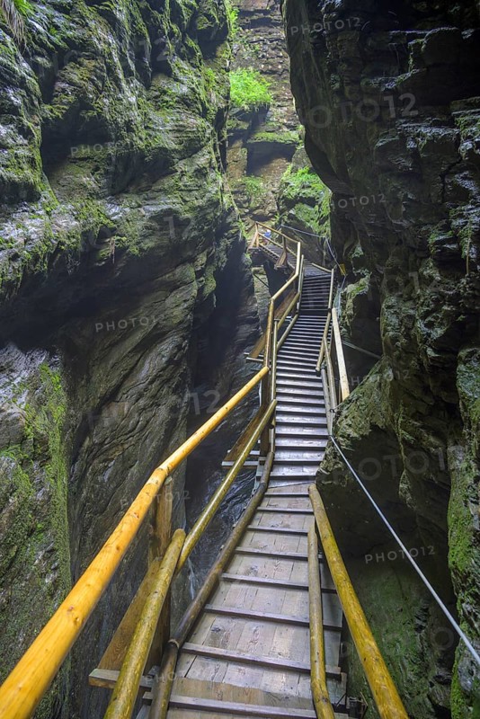 Climbing facility in the Raggaschlucht gorge, Flattach, Carinthia, Austria